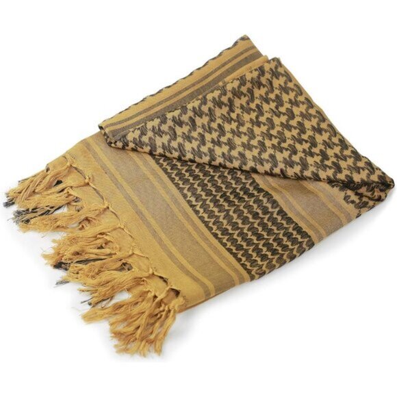 ⚡Men Coyote Brown 100% Cotton Military Shemagh Tactical Desert Scarf Wrap - Picture 4 of 8